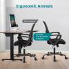 imageHome Office Desk Chair Ergonomic Computer Managerial Executive Chairs MidBack Work Swivel Task Chairs with Wheels Lumbar Support Comfy Flipup Armrest for Gaming Study StudentNight Black