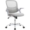 imageHome Office Desk Chair Ergonomic Computer Managerial Executive Chairs MidBack Work Swivel Task Chairs with Wheels Lumbar Support Comfy Flipup Armrest for Gaming Study StudentGrey