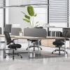 imageHome Office Desk Chair Ergonomic Computer Managerial Executive Chairs MidBack Work Swivel Task Chairs with Wheels Lumbar Support Comfy Flipup Armrest for Gaming Study StudentLight Black