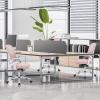 imageHome Office Desk Chair Ergonomic Computer Managerial Executive Chairs MidBack Work Swivel Task Chairs with Wheels Lumbar Support Comfy Flipup Armrest for Gaming Study StudentPink