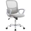 imageHome Office Desk Chair Ergonomic Computer Managerial Executive Chairs MidBack Work Swivel Task Chairs with Wheels Lumbar Support Comfy Flipup Armrest for Gaming Study StudentGrey
