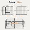 imageHeavyDuty Iron Dog Playpen  16 Panel 32 Durable RustResistant Pet Fence for Indoor ampamp Outdoor Use Secure ampamp Spacious Pet Play Area for Dogs Puppies ampamp Small Animals24 Inch  8 Panels