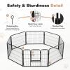 imageHeavyDuty Iron Dog Playpen  16 Panel 32 Durable RustResistant Pet Fence for Indoor ampamp Outdoor Use Secure ampamp Spacious Pet Play Area for Dogs Puppies ampamp Small Animals24 Inch  8 Panels