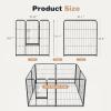 imageHeavyDuty Iron Dog Playpen  16 Panel 32 Durable RustResistant Pet Fence for Indoor ampamp Outdoor Use Secure ampamp Spacious Pet Play Area for Dogs Puppies ampamp Small Animals32 Inch  8 Panels