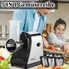 imageNictemaw Vegetable Cutter Electric Vegetable Slicer Stainless Steel 250 W Multifunctional Kitchen Grater with 5 Blades for Fruits Vegetables Cheese and Daily Use250W