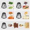 imageNictemaw Vegetable Cutter Electric Vegetable Slicer Stainless Steel 250 W Multifunctional Kitchen Grater with 5 Blades for Fruits Vegetables Cheese and Daily Use250W