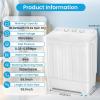 imageNictemaw Portable Washing Machine 30Lbs Capacity Washer and Dryer Combo 2 In 1 Compact Twin Tub Laundry Washer 19Lbs ampamp Spinner 11Lbs with Drain Pump Time Control for Apartment Dorms RV White