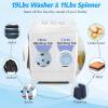 imageNictemaw Portable Washing Machine 30Lbs Capacity Washer and Dryer Combo 2 In 1 Compact Twin Tub Laundry Washer 19Lbs ampamp Spinner 11Lbs with Drain Pump Time Control for Apartment Dorms RV White
