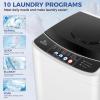 image178Lbs Portable Washing Machine Nictemaw Portable Washer 23 Cuft Washer and Dryer Combo with Drain Pump 10 Programs 8 Water Level Compact Laundry Washer for Home Apartment RV DormsWhiteGrey