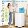 imageNictemaw Portable Washing Machine 178Lbs 23 Cuft Full Automatic Laundry Machine with 8 Programs 3 Water Temps 3 Water Levels Selections Small Washing Machine for Apartment Home Dorms Rv