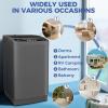 imageNictemaw Portable Washing Machine 20Lbs Capacity FullAutomatic Portable Washer Machine 28Cuft Washer and Dryer Combo with with Drain Pump 10 Programs 8 Water Levels for Apartment Dorms RVDark Grey