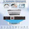imageNictemaw Portable Washing Machine 20Lbs Capacity FullAutomatic Portable Washer Machine 28Cuft Washer and Dryer Combo with with Drain Pump 10 Programs 8 Water Levels for Apartment Dorms RVWhite