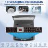 imageNictemaw Portable Washing Machine 20Lbs Capacity FullAutomatic Portable Washer Machine 28Cuft Washer and Dryer Combo with with Drain Pump 10 Programs 8 Water Levels for Apartment Dorms RVDark Grey