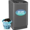 imageNictemaw Portable Washing Machine 20Lbs Capacity FullAutomatic Portable Washer Machine 28Cuft Washer and Dryer Combo with with Drain Pump 10 Programs 8 Water Levels for Apartment Dorms RVDark Grey