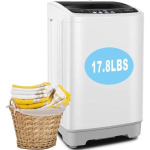 image178Lbs Portable Washing Machine Nictemaw Portable Washer 23 Cuft Washer and Dryer Combo with Drain Pump 10 Programs 8 Water Level Compact Laundry Washer for Home Apartment RV DormsWhiteGrey