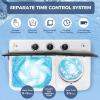 image30Lbs Capacity Portable Washing Machine Nictemaw Twin Tub Compact Laundry Machine with Builtin Drain Pump Washer and Spin Dryer Combo 19Lbs11Lbs Mini Washing Machine for Apartments Dorms RVs