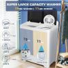 image30Lbs Capacity Portable Washing Machine Nictemaw Twin Tub Compact Laundry Machine with Builtin Drain Pump Washer and Spin Dryer Combo 19Lbs11Lbs Mini Washing Machine for Apartments Dorms RVs