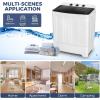 image30Lbs Capacity Portable Washing Machine Nictemaw Twin Tub Compact Laundry Machine with Builtin Drain Pump Washer and Spin Dryer Combo 19Lbs11Lbs Mini Washing Machine for Apartments Dorms RVs