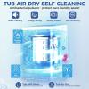 imageNictemaw Portable Washing Machine 135Lbs Capacity FullAutomatic Portable Washer 18Cuft Washer and Dryer Combo with Drain Pump LED Display 10 Programs ampamp 8 Water Levels for Apartment Dorm RVWhite
