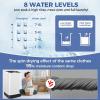 imageNictemaw Portable Washing Machine 135Lbs Capacity FullAutomatic Portable Washer 18Cuft Washer and Dryer Combo with Drain Pump LED Display 10 Programs ampamp 8 Water Levels for Apartment Dorm RVWhite