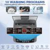 imageNictemaw Portable Washing Machine 135Lbs Capacity FullAutomatic Portable Washer 18Cuft Washer and Dryer Combo with Drain Pump LED Display 10 Programs ampamp 8 Water Levels for Apartment Dorm RVDark Grey