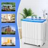 imageNictemaw Portable Washing Machine 176Lbs Twin Tub Compact Laundry Machine with Builtin Drain Pump 11Lbs Washer and 66Lbs Spin Dryer Small Washing Machine for Apartments Dorms RVs