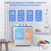 imageNictemaw Portable Washing Machine 176Lbs Twin Tub Compact Laundry Machine with Builtin Drain Pump 11Lbs Washer and 66Lbs Spin Dryer Small Washing Machine for Apartments Dorms RVs