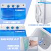 imageNictemaw Portable Washing Machine 176Lbs Twin Tub Compact Laundry Machine with Builtin Drain Pump 11Lbs Washer and 66Lbs Spin Dryer Small Washing Machine for Apartments Dorms RVs