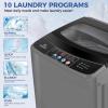 imageNictemaw Portable Washing Machine 178Lbs Large Capacity 24 Cuft Portable Washer Machine with 10 Programs and 8 Water Levels Selections Mini Washing Machine for Apartment Dorms RvGlass Cover