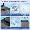 imageNictemaw Portable Washing Machine 178Lbs Large Capacity 24 Cuft Portable Washer Machine with 10 Programs and 8 Water Levels Selections Mini Washing Machine for Apartment Dorms RvGlass Cover