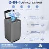 imageNictemaw Portable Washing Machine 178Lbs Large Capacity 24 Cuft Portable Washer Machine with 10 Programs and 8 Water Levels Selections Mini Washing Machine for Apartment Dorms RvGlass Cover