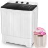 image30Lbs Capacity Portable Washing Machine Nictemaw Twin Tub Compact Laundry Machine with Builtin Drain Pump Washer and Spin Dryer Combo 19Lbs11Lbs Mini Washing Machine for Apartments Dorms RVs