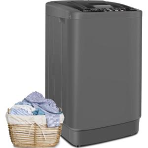 imageNictemaw Portable Washing Machine 135Lbs Capacity FullAutomatic Portable Washer 18Cuft Washer and Dryer Combo with Drain Pump LED Display 10 Programs ampamp 8 Water Levels for Apartment Dorm RVDark Grey