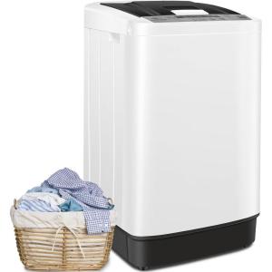 imageNictemaw Portable Washing Machine 135Lbs Capacity FullAutomatic Portable Washer 18Cuft Washer and Dryer Combo with Drain Pump LED Display 10 Programs ampamp 8 Water Levels for Apartment Dorm RVWhite