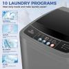 imageNictemaw Portable Washing Machine 178Lbs Portable Washer Machine 24Cuft Compact Laundry Washer and Dryer Combo with Drain Pump 10 Wash Programs 8 Water Levels for Apartment RV DormGlass CoverDark Grey