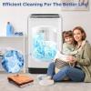 imageNictemaw Portable Washing Machine 20Lbs Capacity Portable Washer Machine 28Cuft Washer and Dryer Combo with 10 Programs 8 Water Levels Compact Washing Machine for Apartment Dorms RVLight Grey