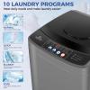 imageNictemaw Portable Washing Machine 20Lbs Portable Washer Machine with Drain Pump 28 Cuft Compact Washer with 10 Programs 8 Water Levels Small Washing Machine for Apartment Home Dorms Rv20LbsDark Grey