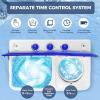 imageNictemaw Portable Washing Machine 30Lbs Twin Tub Washer and Dryer Combo 2 in 1 Mini Washer with Builtin Drain PumpTime Control SemiAuto 19Lbs Washer 11Lbs Spinner for Home Apartments RVs
