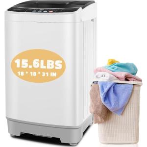image156Lbs Portable Washing Machine 21 Cuft Portable Washer with Drain Pump Faucet Adaptor 10 Wash Programs8 Water Levels Compact Laundry Washer and Dryer Combo for Apartments RV Dorms