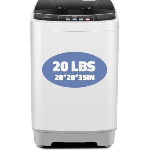 imageNictemaw Portable Washing Machine 20Lbs Capacity FullAutomatic Portable Washer 28Cuft Washer and Dryer Combo with Drain Pump 10 Programs ampamp 8 Water Levels for Apartment Dorms RV20Lbs