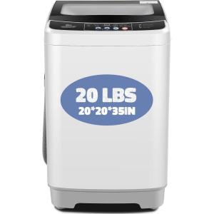 imageNictemaw Portable Washing Machine 20Lbs Capacity FullAutomatic Portable Washer 28Cuft Washer and Dryer Combo with Drain Pump 10 Programs ampamp 8 Water Levels for Apartment Dorms RV20Lbs60B