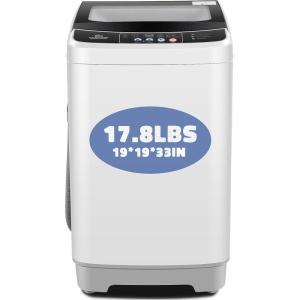 imageNictemaw Portable Washing Machine 20Lbs Capacity FullAutomatic Portable Washer 28Cuft Washer and Dryer Combo with Drain Pump 10 Programs ampamp 8 Water Levels for Apartment Dorms RV178Lbs60B