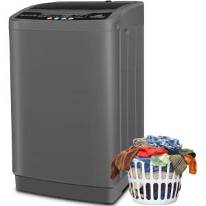 imageNictemaw Portable Washing Machine 20Lbs Capacity Portable Washer Machine 28Cuft Washer and Dryer Combo with 10 Programs 8 Water Levels Compact Washing Machine for Apartment Dorms RVDark Grey