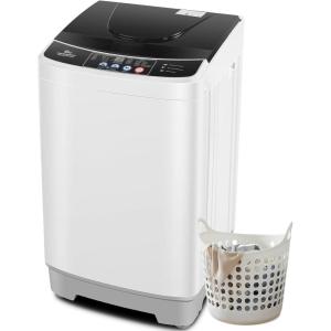 imageNictemaw Portable Washing Machine 20Lbs Large Capacity 28 Cuft Laundry Machine with 10 Programs and 8 Water Levels Selections Compact Washer Machine for Apartment Home Dorms Rv156Lbs