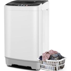 imageNictemaw Portable Washing Machine 20Lbs Portable Washer Machine with Drain Pump 28 Cuft Compact Washer with 10 Programs 8 Water Levels Small Washing Machine for Apartment Home Dorms Rv20Lbs