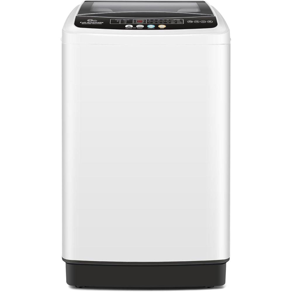 imageNictemaw Portable Washing Machine 20Lbs Capacity FullAutomatic Portable Washer 28Cuft Washer and Dryer Combo with 10 Programs 8 Water Levels Laundry Machine for Apartment Dorms RVGlass Cover