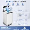 imageNictemaw Portable Washing Machine 20Lbs Capacity 28 Cuft Portable Washer and Dryer Combo with 10 Programs and 8 Water Level Selections Compact Washer Machine for Apartments Dorms RvGlass Cover178Lbs