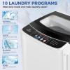 imageNictemaw Portable Washing Machine 20Lbs Capacity 28 Cuft Portable Washer and Dryer Combo with 10 Programs and 8 Water Level Selections Compact Washer Machine for Apartments Dorms RvGlass Cover178Lbs