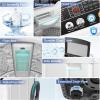 imageNictemaw Portable Washing Machine 20Lbs Capacity FullAutomatic Portable Washer 28Cuft Washer and Dryer Combo with 10 Programs 8 Water Levels Laundry Machine for Apartment Dorms RVGlass Cover