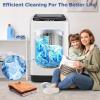 imageNictemaw Portable Washing Machine 20Lbs Capacity FullAutomatic Portable Washer 28Cuft Washer and Dryer Combo with 10 Programs 8 Water Levels Laundry Machine for Apartment Dorms RVGlass Cover